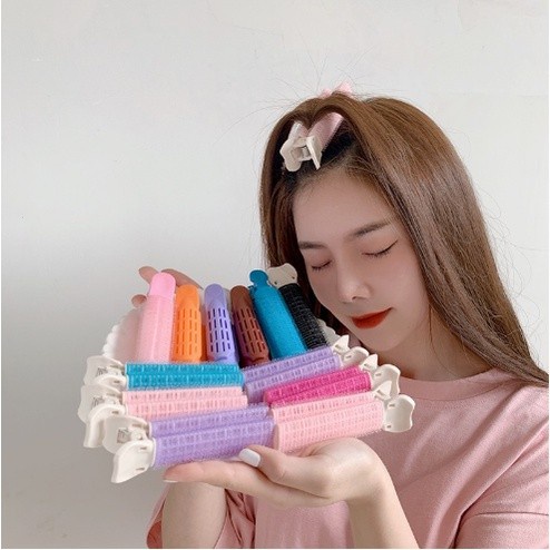 Kẹp phồng chân tóc mái iLita - Lô uốn tự dính mái bay nữ đẹp phong cách Hàn Quốc cuốn tóc đủ size to nhỏ (Combo 2)