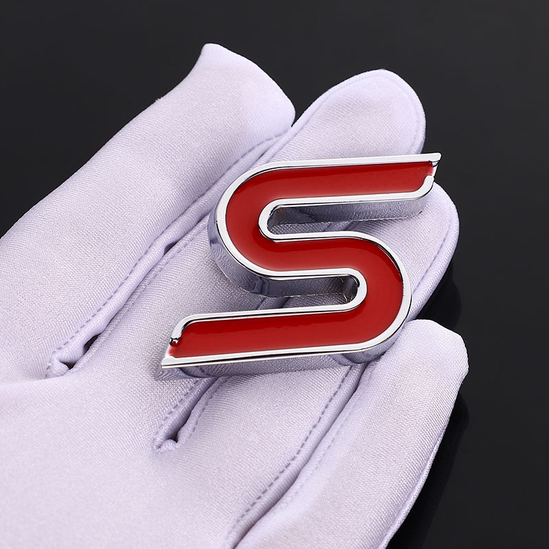 Miếng Dán logo Chữ s Bằng Kim Loại Trang Trí Đuôi Xe Hơi ford mustang fiesta focus mondeo kuga ranger