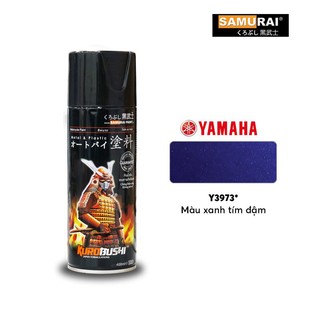 Y3973 _ chai sơn xịt samurai y3973 màu xanh tím đậm yamaha