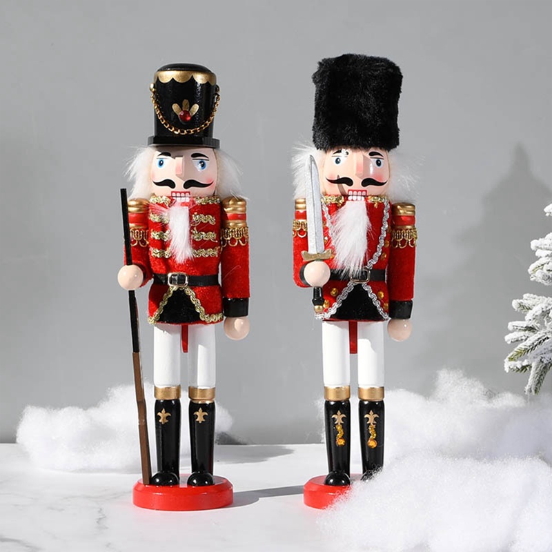 Aasleaty nutcracker Mô Hình Lính nutcracker Bằng Gỗ Thông Truyền Thống 30Cm Trang Trí Giáng Sinh