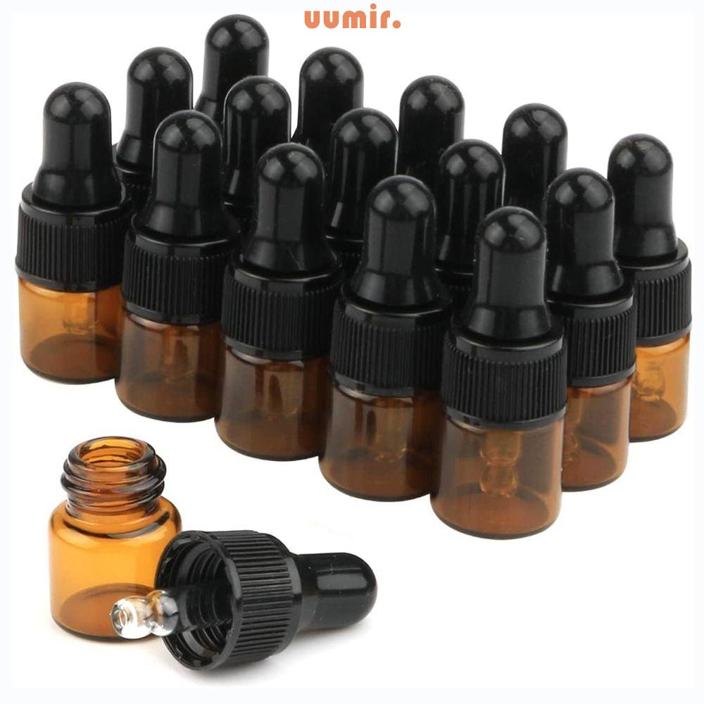 Uumir Set 15 Bình Thủy Tinh Nhỏ Giọt Hình Tròn Màu Nâu Dùng Đựng Tinh