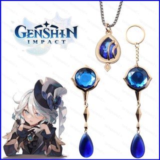 Genshin Vòng cổ Phối Mặt Hình anime furina Dễ Thương