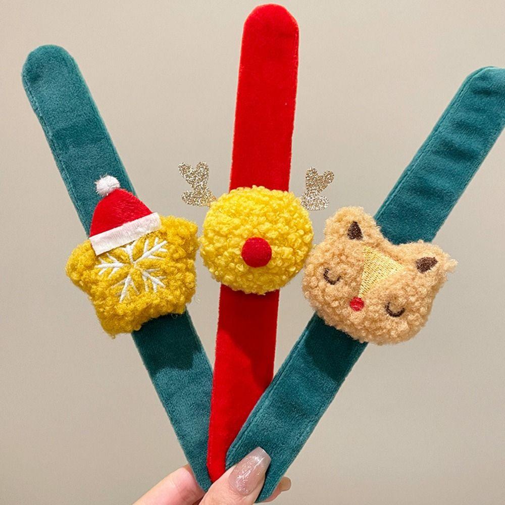 Vòng Đeo Tay Lông Nhung Họa Tiết Hoạt Hình Ông Già Noel dallas1 Giáng Sinh
