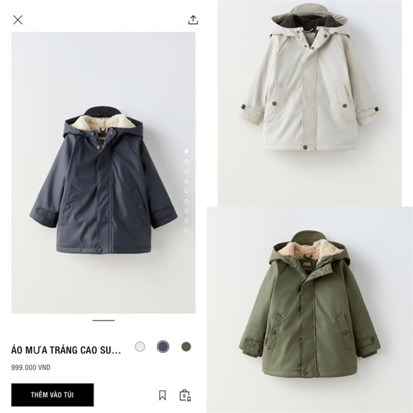 Raincoat Zara 2023 dư xịn ,ÁO MƯA TRÁNG CAO SU LÓT LÔNG CỪU NHÂN TẠO