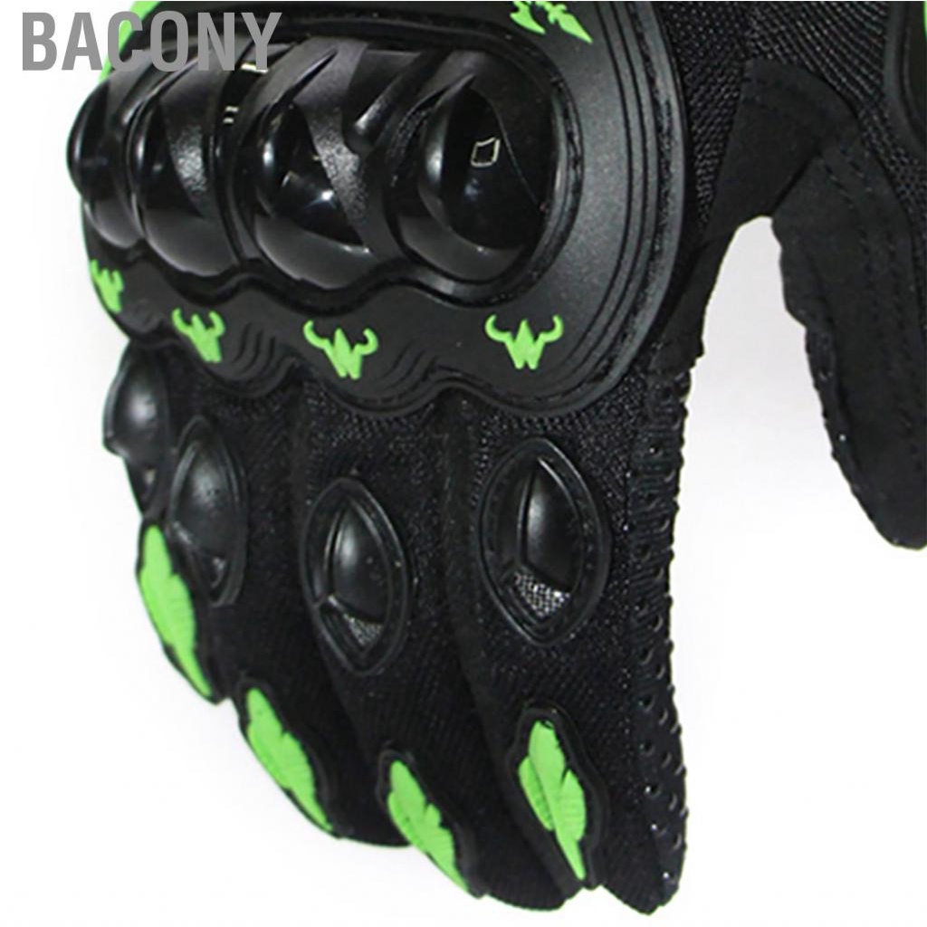 Bacony Motorcycle  Hard Knuckle Powersports Racing Full Finger  Slip for Outdoor Sports