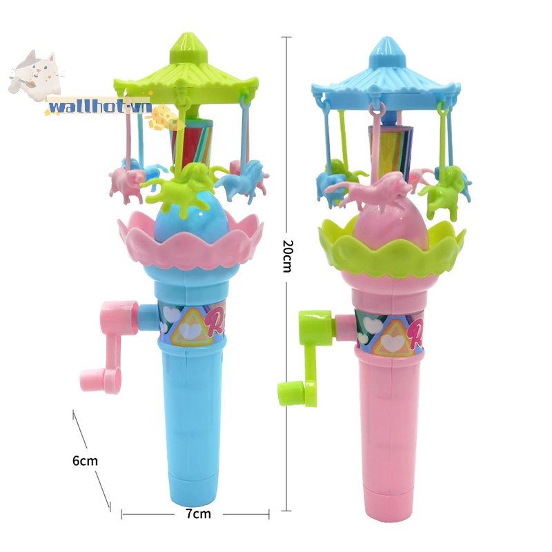Wallhot > Đồ Chơi Vòng Quay Ngựa Gỗ Có Đèn led Chiếu Sáng