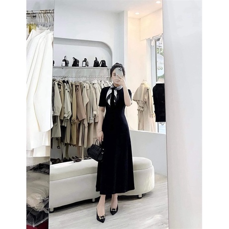 Váy zip cổ 3p ngắn tay