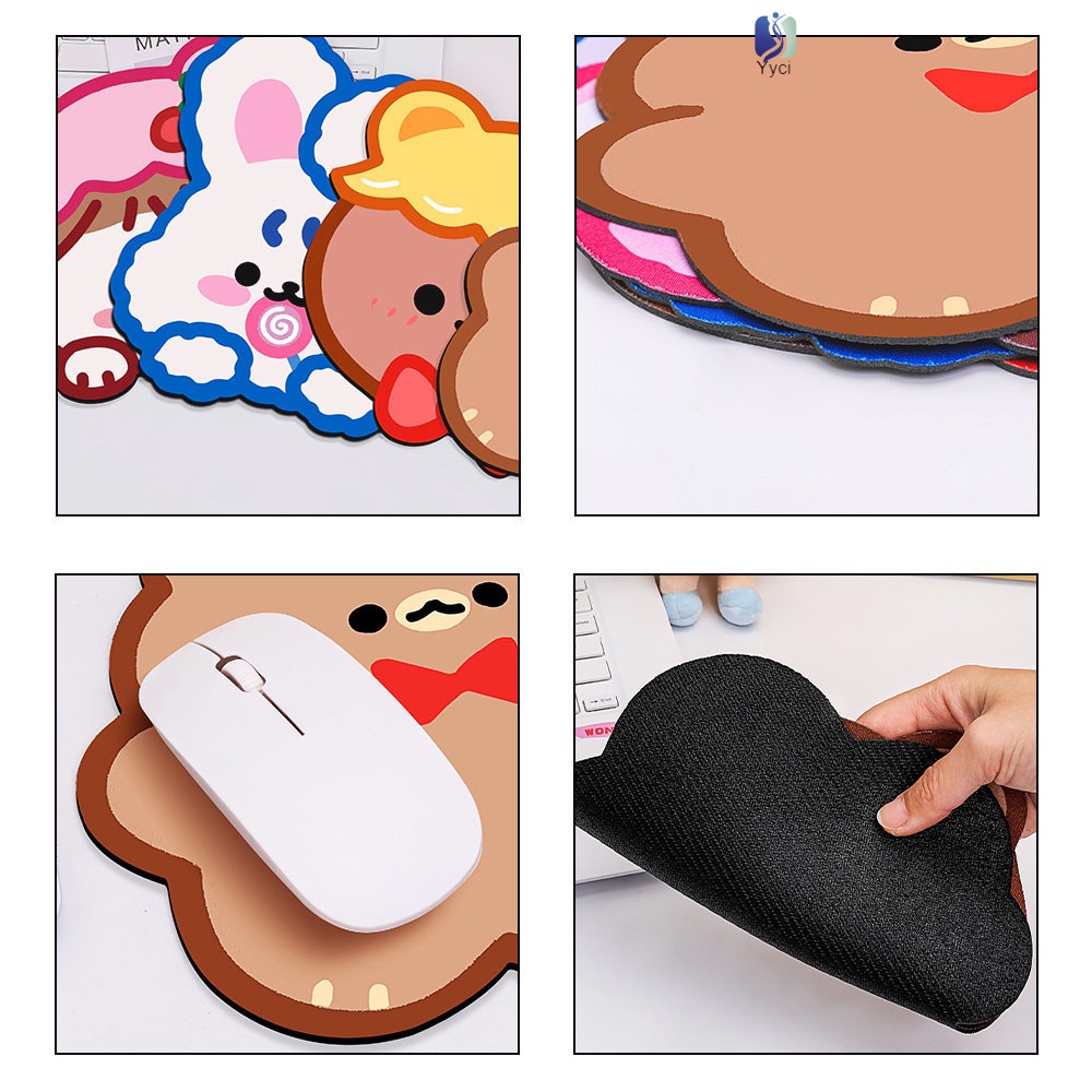 Tấm Lót Chuột Và Bàn Phím Đơn Giản Hình Dạng Cô Gái Chơi Game Không Đều Dành Cho Phòng