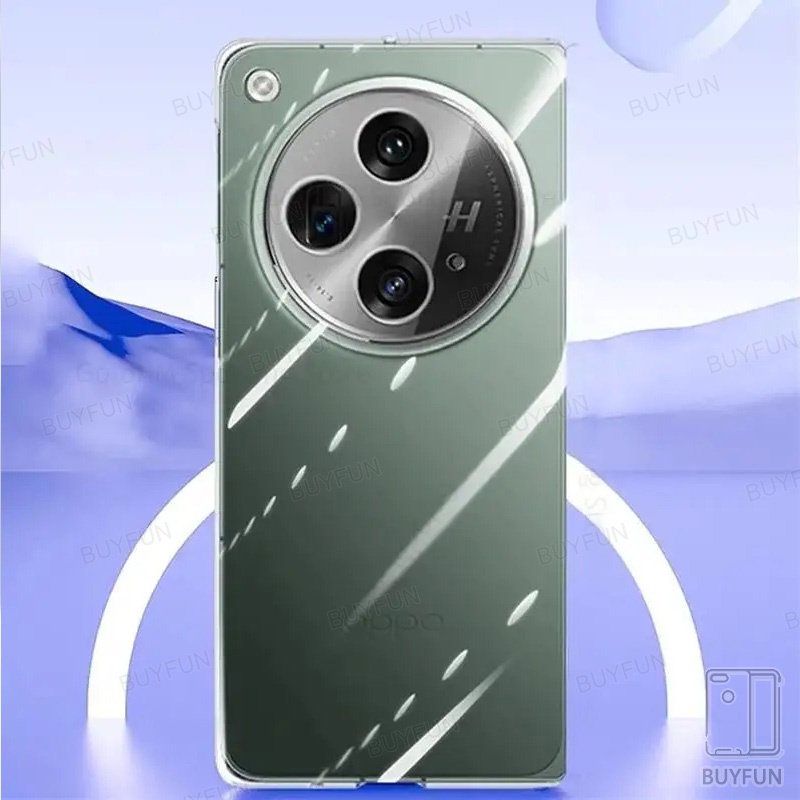 Transparent Phone Case Luxury Fashion Simple Solid Case for OPPO Find N3 5G 7.82" Shockproof Clear shell