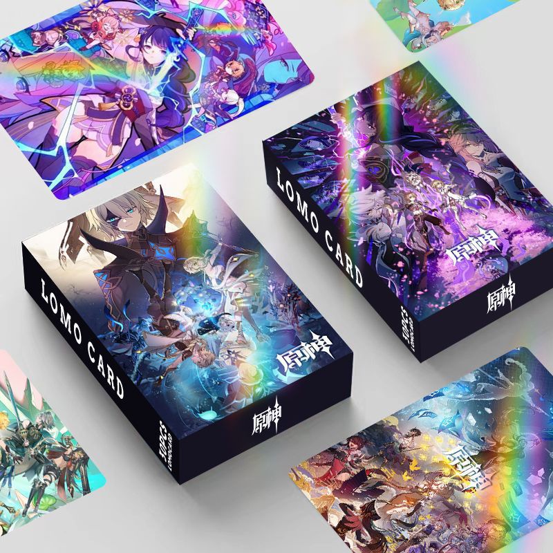 Genshin Laser Flash Lomo Card Collectibles Photocard