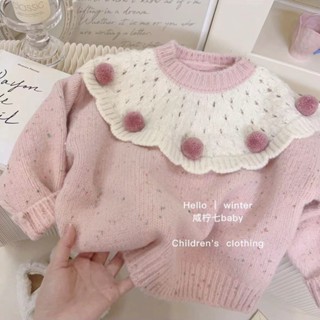 Áo Sweater Tay Dài Phong Cách Thời Trang Thu Đông Mới 2023 Dành Cho Bé Gái