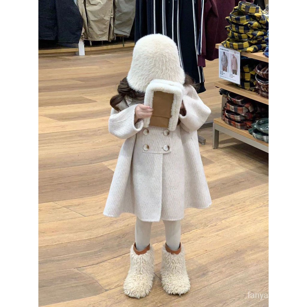 Áo Khoác Len Dày Phong Cách Thu Đông Mới 2023 Cho Bé Gái