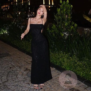 Đầm hai dây dáng dài hở lưng khoét sâu gợi cảm cho nữ