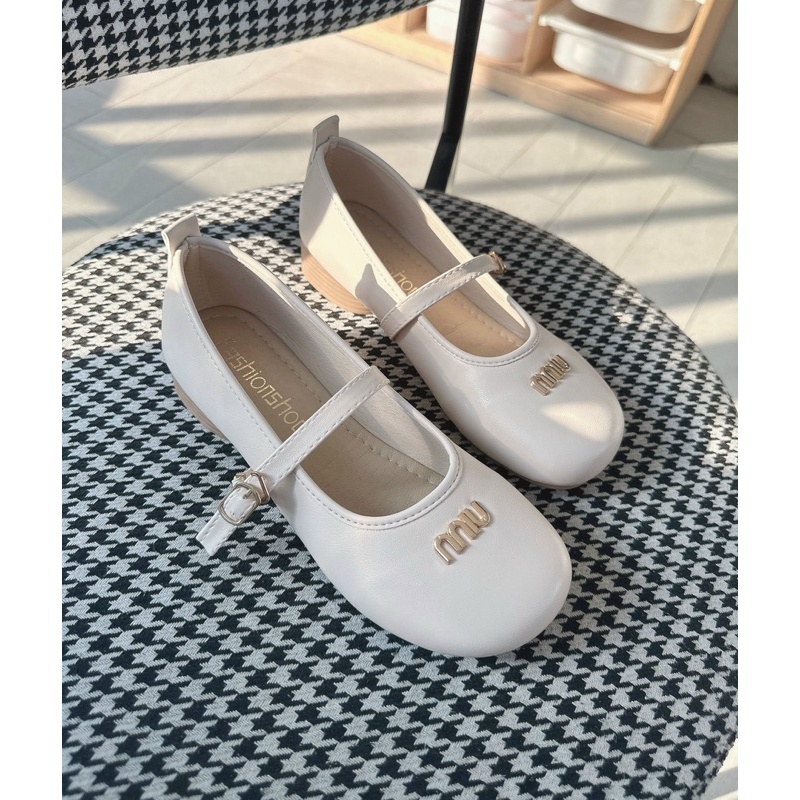 Giày Nữ Lolita Miu Da Mềm Xịn Đế 3 Phân