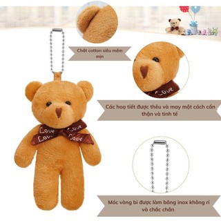 Móc Khóa Gấu Bông teddy Dễ Thương