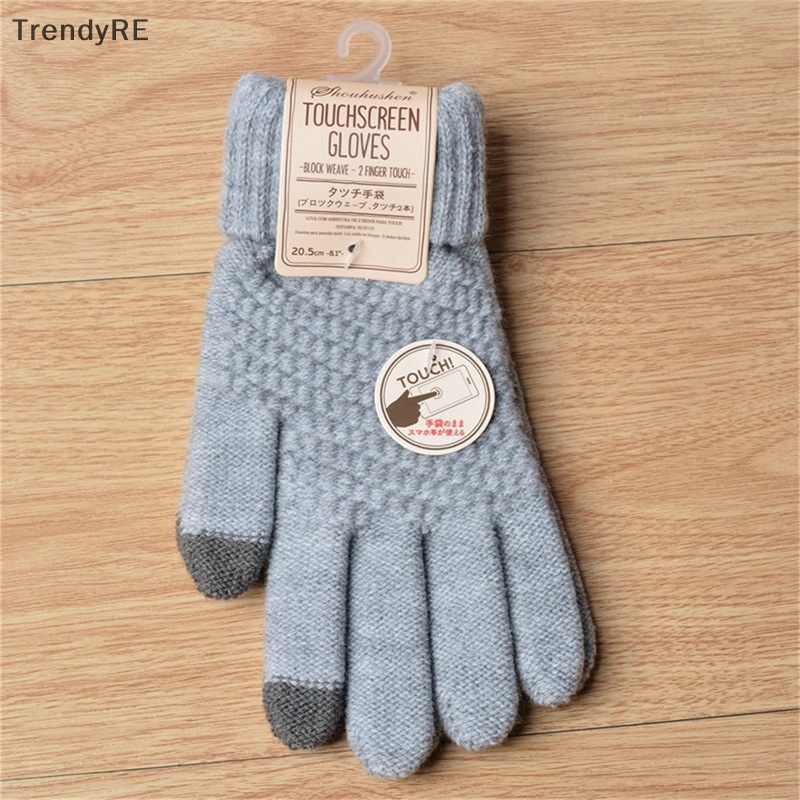 Găng Tay Dệt Kim Nữ Thời Trang Mùa Đông Ấm Áp Có Thể Dùng Màn Hình Cảm Ứng