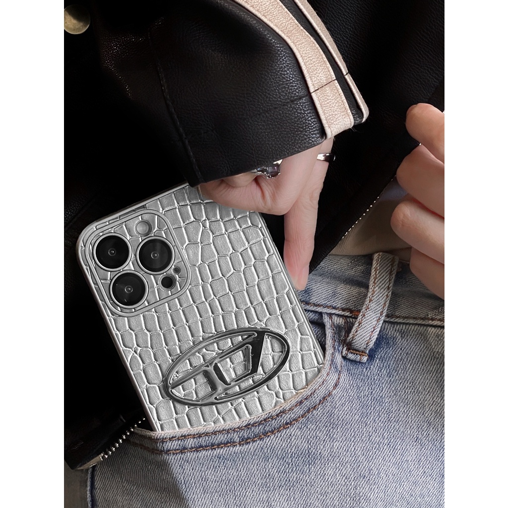 Mới Ốp Điện Thoại Da Cá Sấu Màu Đen Cho iphone 15 pro max 14 pro 13 pro max 12 pro max 11 12 13 14 15 pro