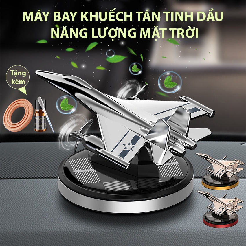 Xả- Máy Bay Khuếch Tán Tinh Dầu Nước Hoa Chạy Bằng Năng Lượng Mặt Trời Cho Ô Tô, Tặng Kèm Tinh Dầu Thơm