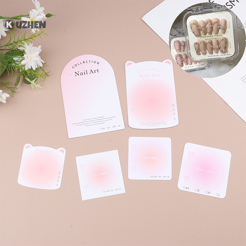 Set 10 Thẻ Trưng Bày Mẫu Móng Tay Giả Trưng Bày