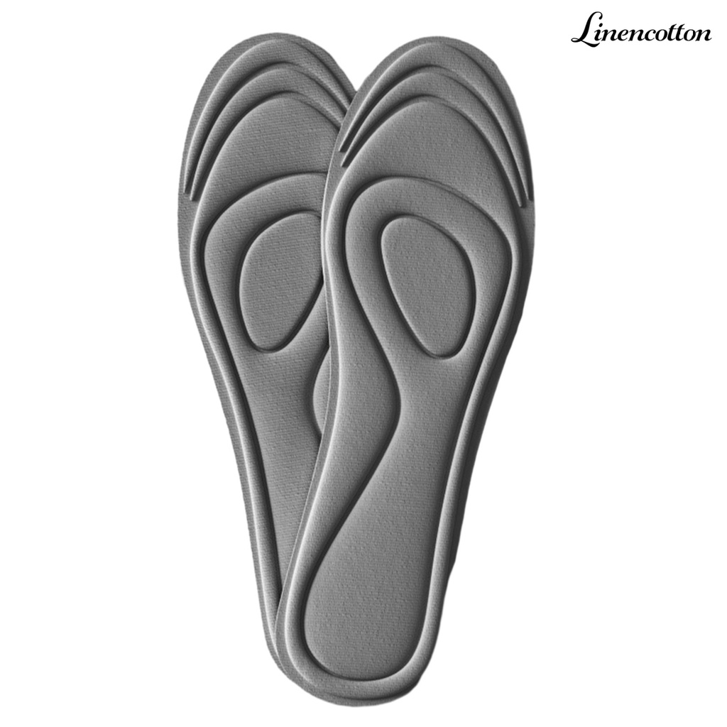 1 Cặp Đế Lót Giày Thể Thao Bằng Cotton Lanh Đàn Hồi Chống Sốc Và Mồ Hôi