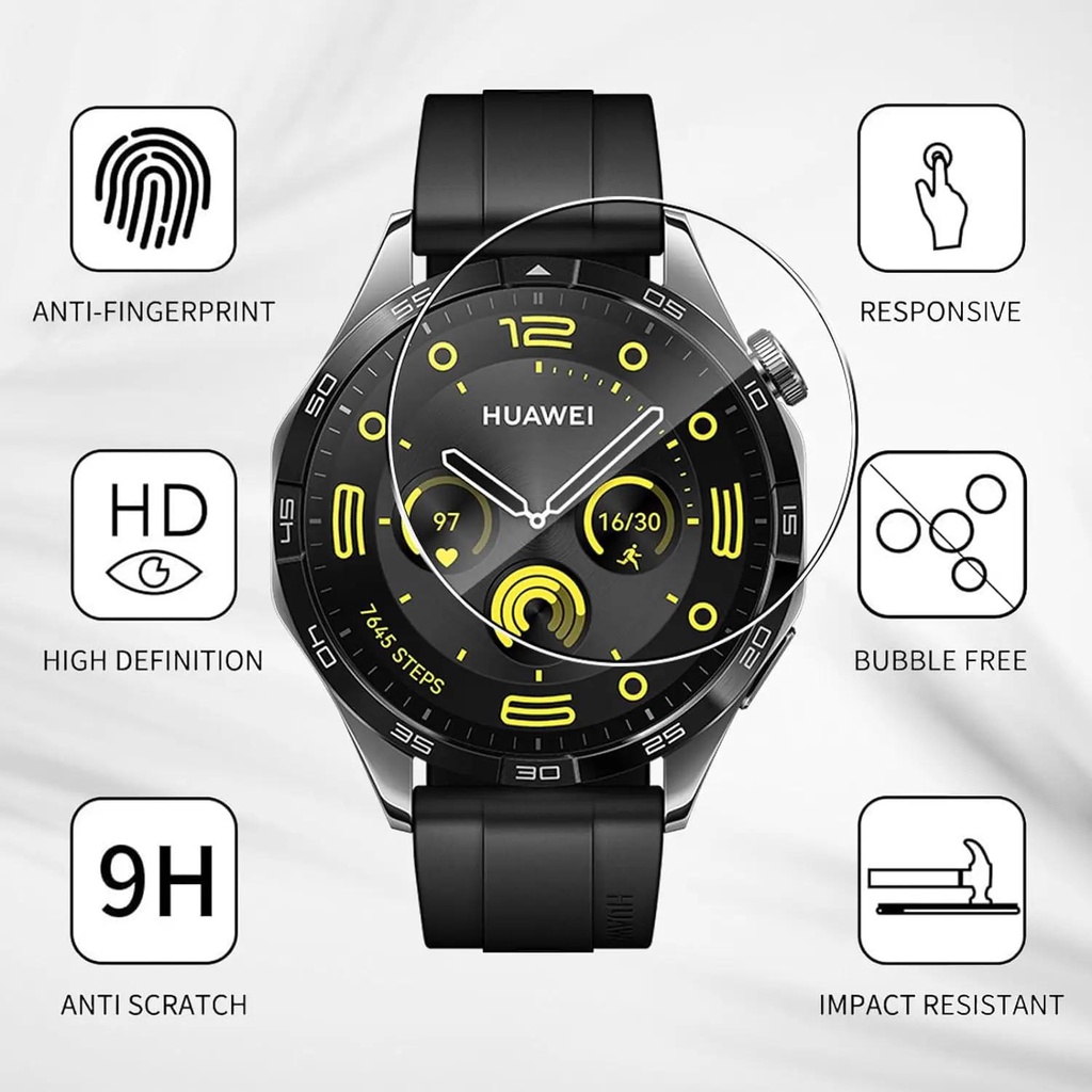Bộ 3 Kính Cường Lực 46mm 41mm hd 2.5d 9h Cao Cấp Bảo Vệ Màn Hình Đồng Hồ huawei watch gt 4