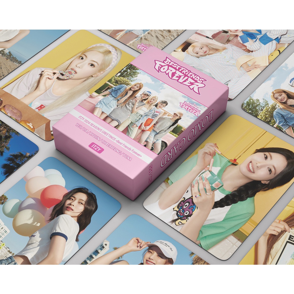 ITZY BEST FRIENDS FOREVER 2024 Season's Greetings Photocard Sugar-holic & Crazy in Love Lomo Card Postcard