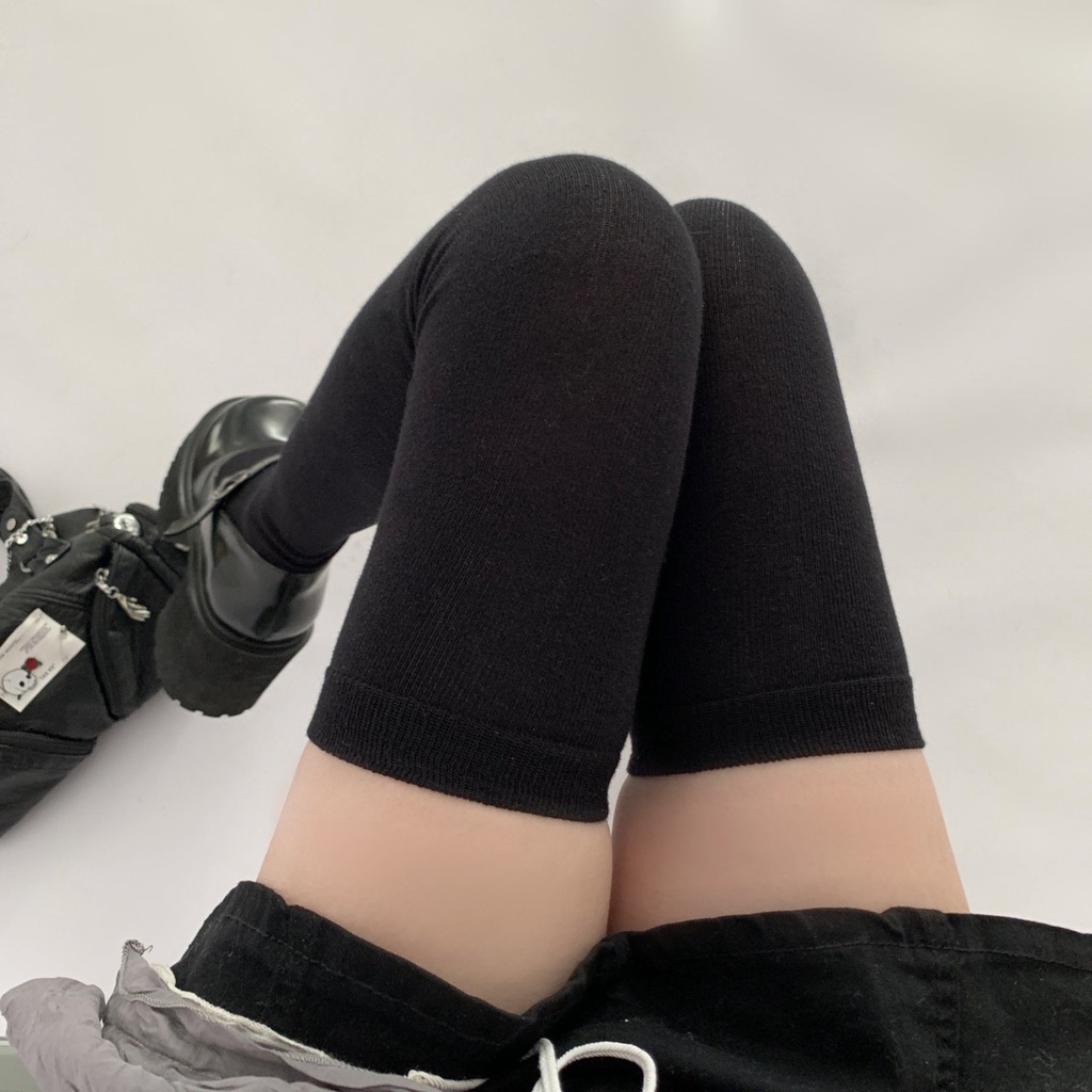 FXDAZI Vớ Dài Qua Gối 170 Mỏng Chống Trượt Màu Đen Thời Trang Mùa Hè