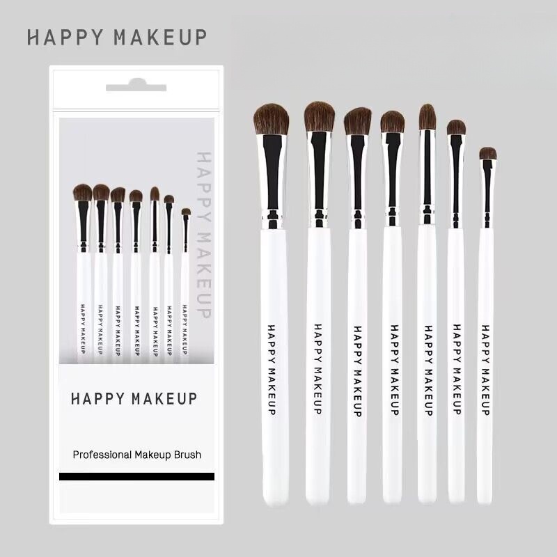 HAPPY MAKEUP Bộ cọ phấn mắt lông siêu mềm