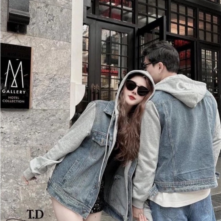 Áo Khoác Jean Mũ Ce Lin ❤ Áo Bò Dày Dặn Dáng Rộng Nam Nữ NVA739