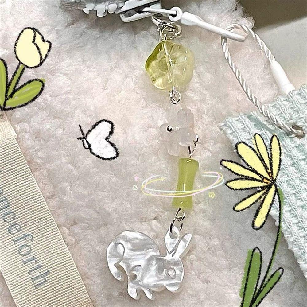 Daron1 Phụ Kiện Móc Khóa Điện Thoại Hình Thỏ Dễ Thương