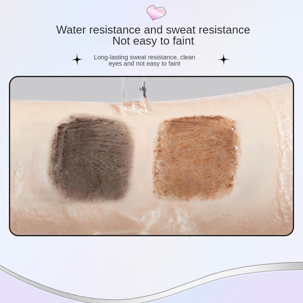 Mascara dày màu nâu tự nhiên Mascara dày màu đen lâu trôi Không có cặn phổ biến cho mọi loại da Kem lót lông mi 4G Mascara tự nhiên không thấm nước heby1