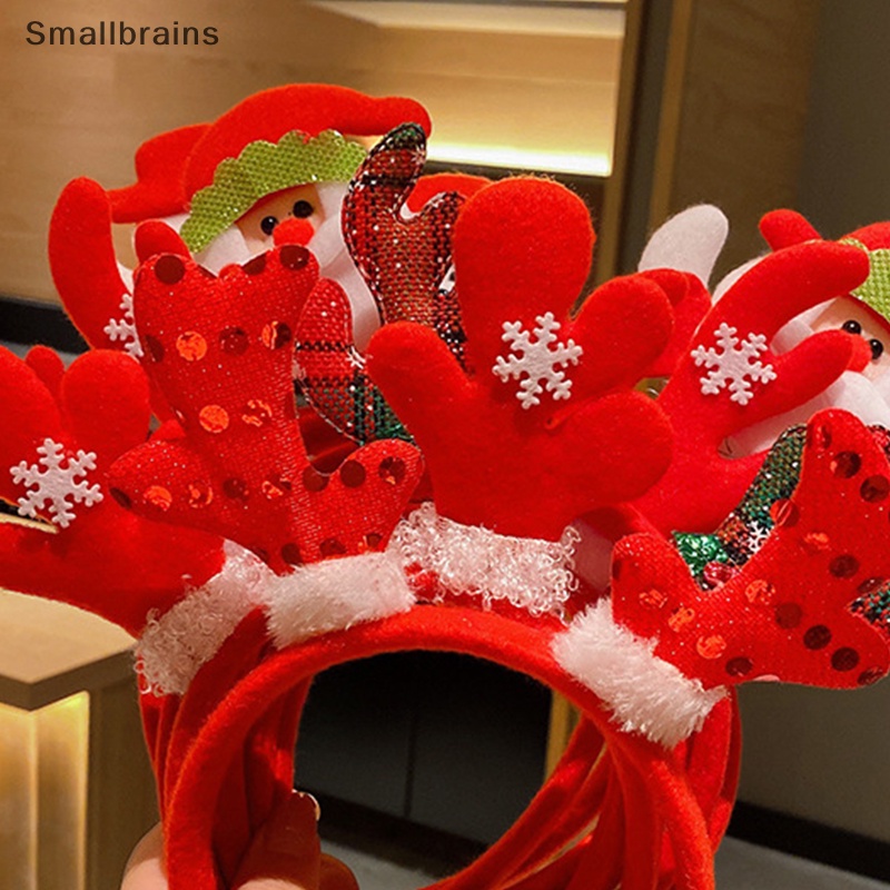 Smbr Kẹp Tóc Hình Sừng Tuần Lộc Giáng Sinh Dễ Thương Cho Bé Gái