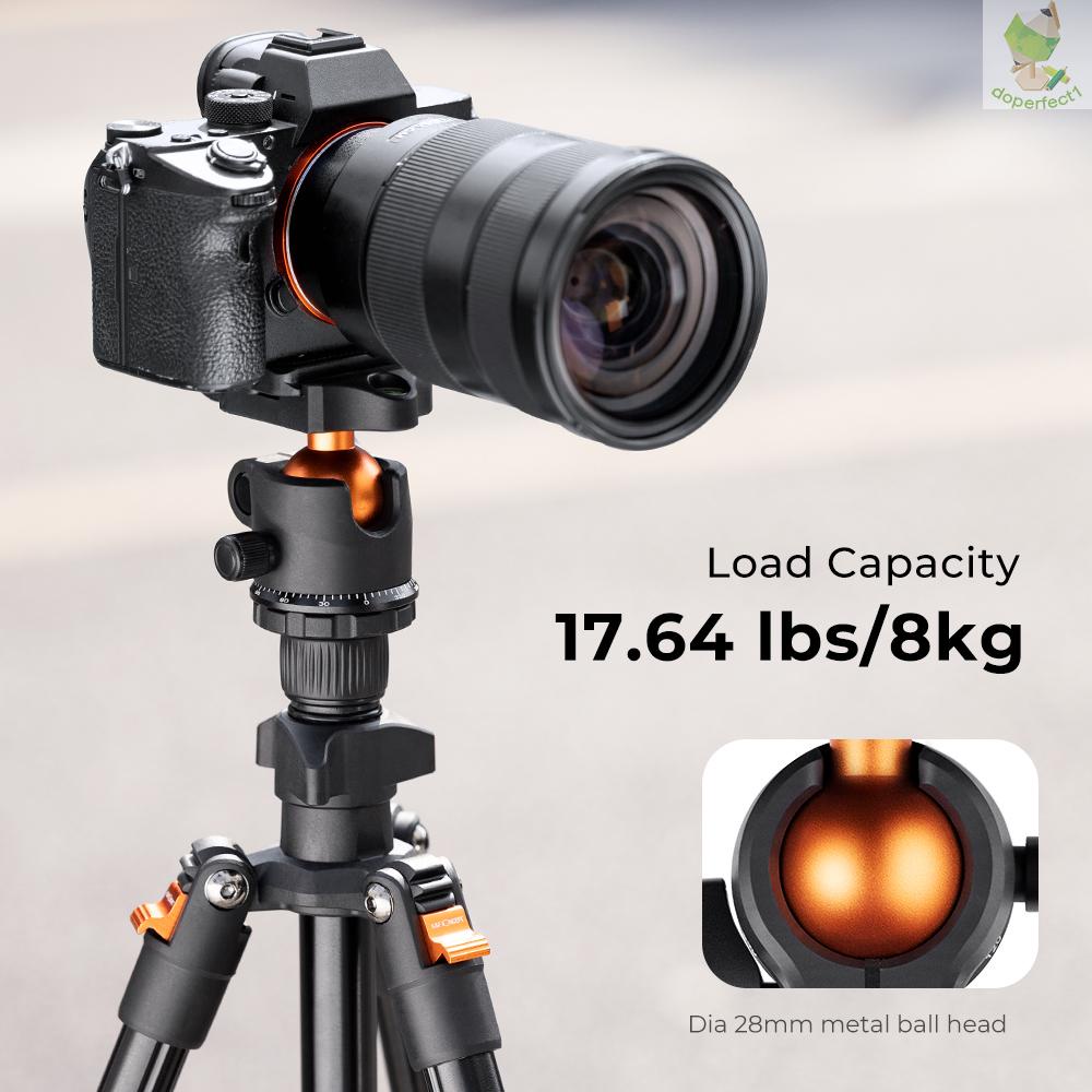 Giá Đỡ Ba Chân Bằng Hợp Kim Nhôm k & f Kích Thước 160cm / 62.99 max. Phụ Kiện Tải Trọng 8kg / 17.64lbs Góc Thấp came-1120