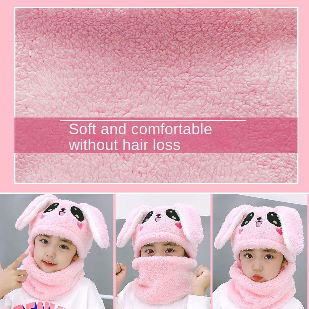 Kent1 Mũ Lông Cừu San Hô Phối Nhung Ấm Áp Kiểu Hoạt Hình Xinh Xắn Cho Bé Trai Gái