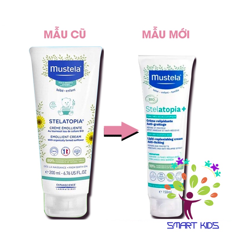 Kem Dưỡng Da Chàm Thể Tạng  Mustela Stelatopia+ Lipid-Replenishing Cream 150ml