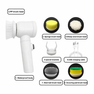 Household Cleaning Tool Bathroom Cleaner Brush Electric Cordless Scrubber Wall Tile Bathtub Window