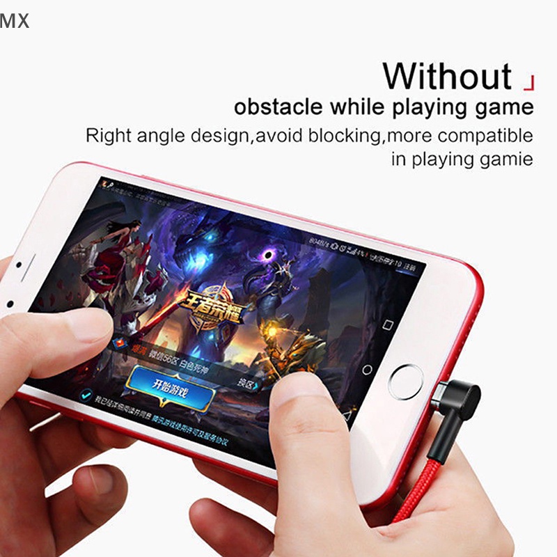 Cáp Sạc Nhanh Dây Bện mingxuan2 Góc 90 Độ Cổng type c / ios / micro usb vn