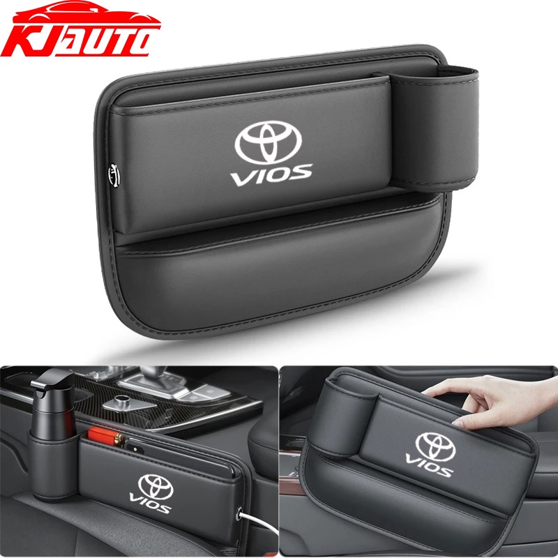 Túi Da pu Đựng Đồ Gắn Khe Hở Ghế Ngồi Xe Hơi toyota vios g2 xp90 g3 xp150 2008-2022 trd gr sport