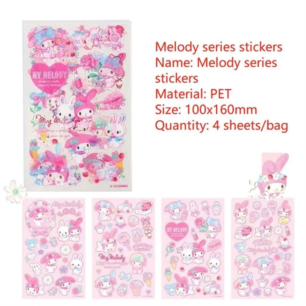 Mmluck melody Nhãn Dán Hoạt Hình Kuromi Đáng Yêu Trang Trí Sổ Tay diy