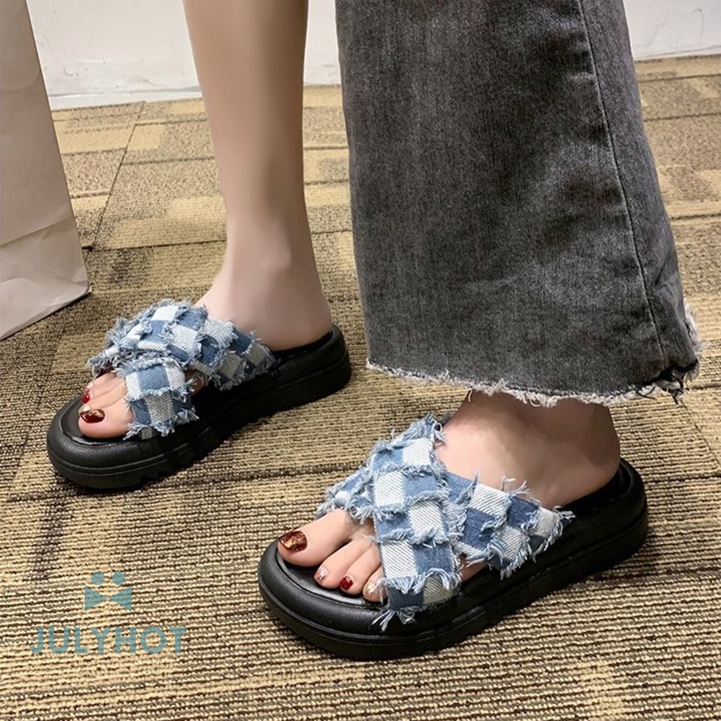 Dép Quai Chéo Đế Dày Chống Trượt Thời Trang Cho Nữ vn