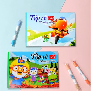 Sổ vẽ A4, sổ vẽ bút chì màu, sổ vẽ dễ thương tiện lợi