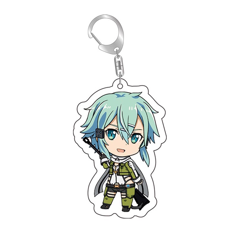 Móc Khóa Nhựa acrylic Trong Suốt Hình Nhân Vật Hoạt Hình sword art online