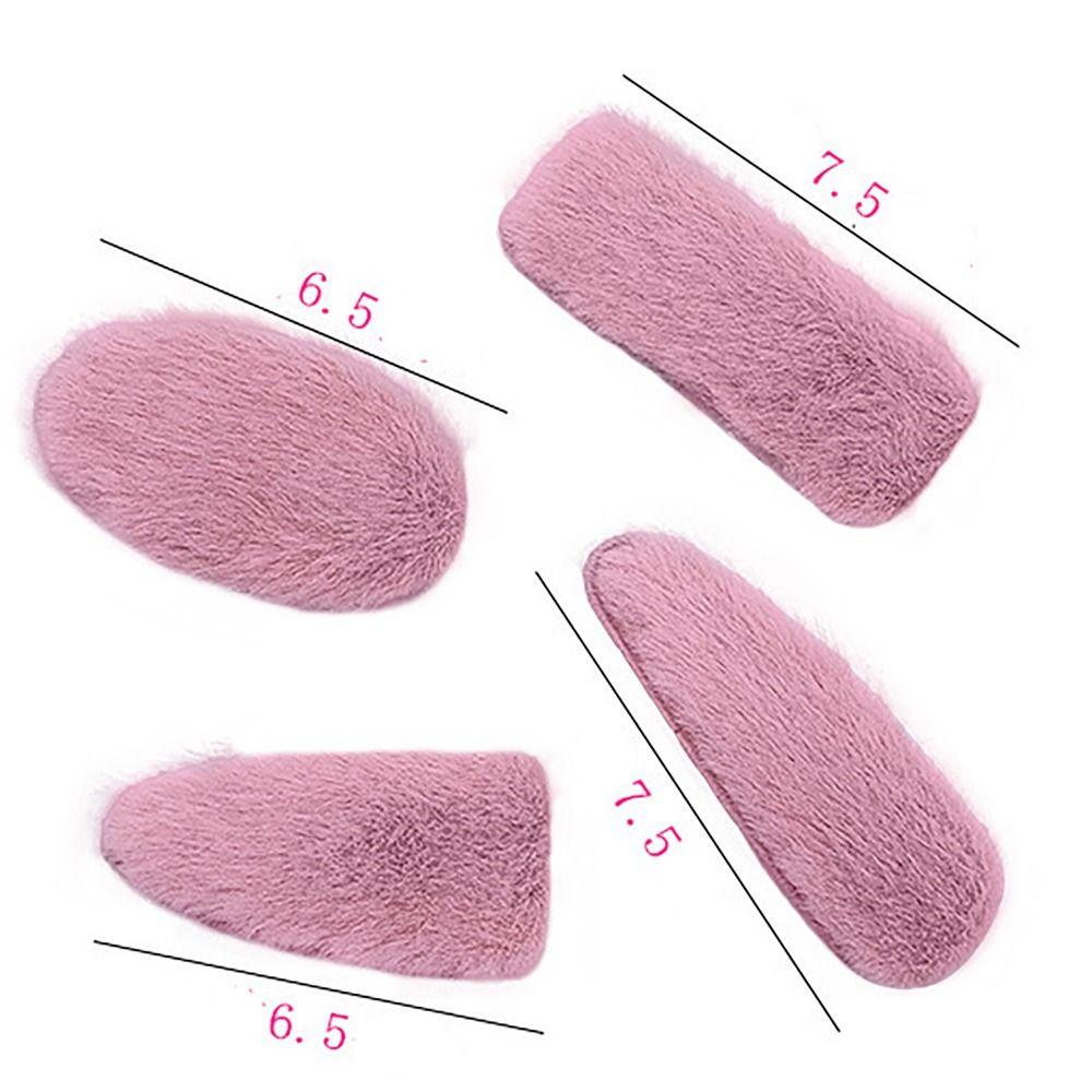 Yveta Kẹp Tóc Phủ Lông Màu Sắc Ngẫu Nhiên Ngọt Ngào Thời Trang Cho Nữ