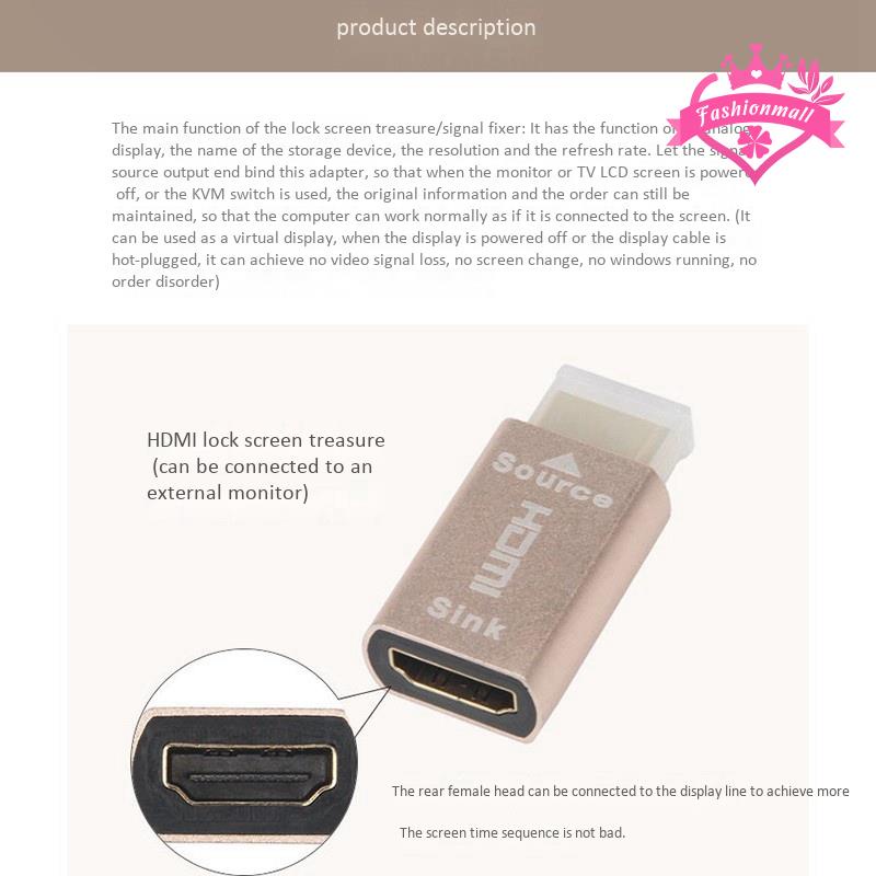 Bộ 2 Giá Đỡ Khóa Màn Hình hdmi kvm hdmi2.0 edid Dc Chuyên Dụng