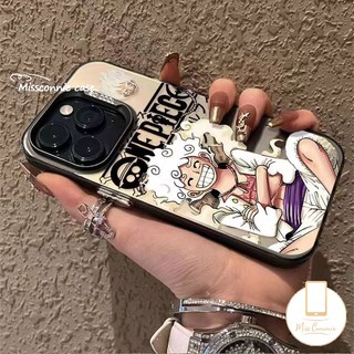 Ốp điện thoại mạ điện họa tiết one piece cho iphone 11 15 13 14 12 pro max xs max x xr 15 14 plus