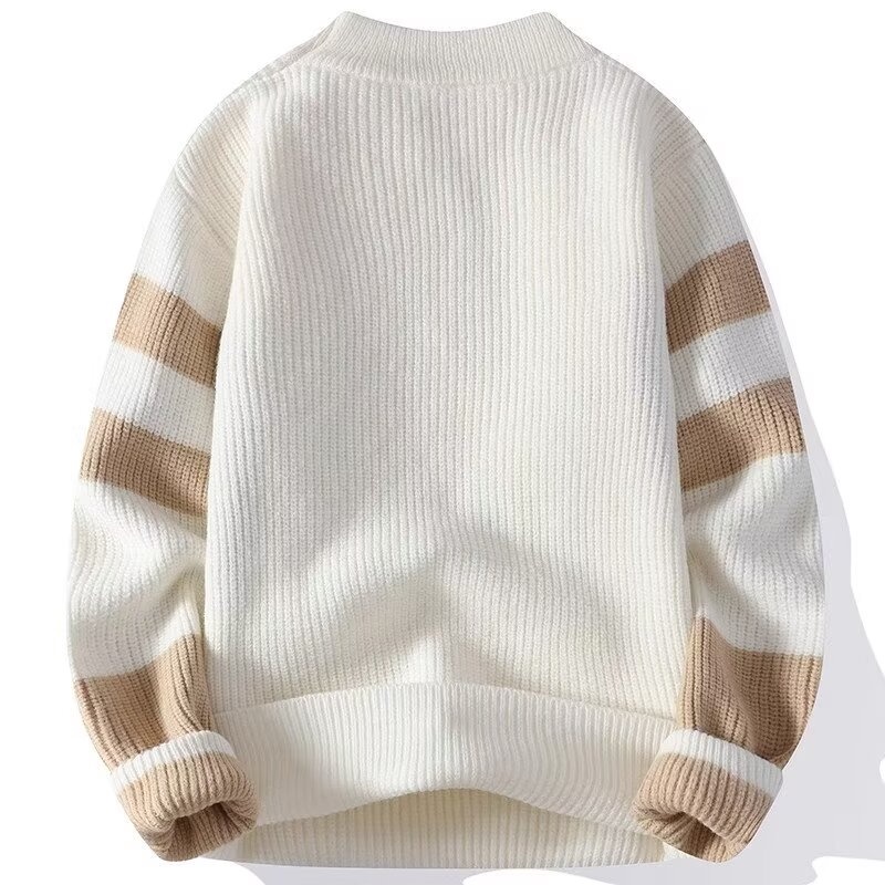 Áo sweater Dệt Kim Dày Giữ Ấm Mùa Đông Phong Cách Hàn Quốc Cho Nam