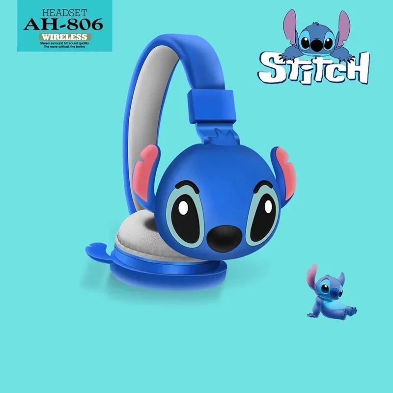 Disney Tai Nghe bluetooth ah-806 hifi Không Dây Âm Thanh Nổi hifi Có mic Hình stitch Cho Trẻ Em