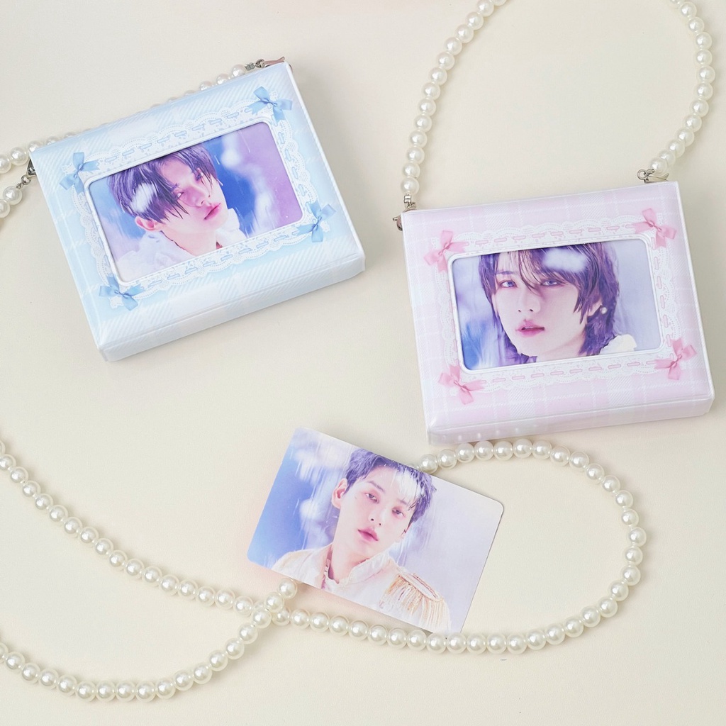 Cuốn album Đựng Thẻ Nhỏ 3 inch Cầm Tay Họa Tiết Ren polaroid