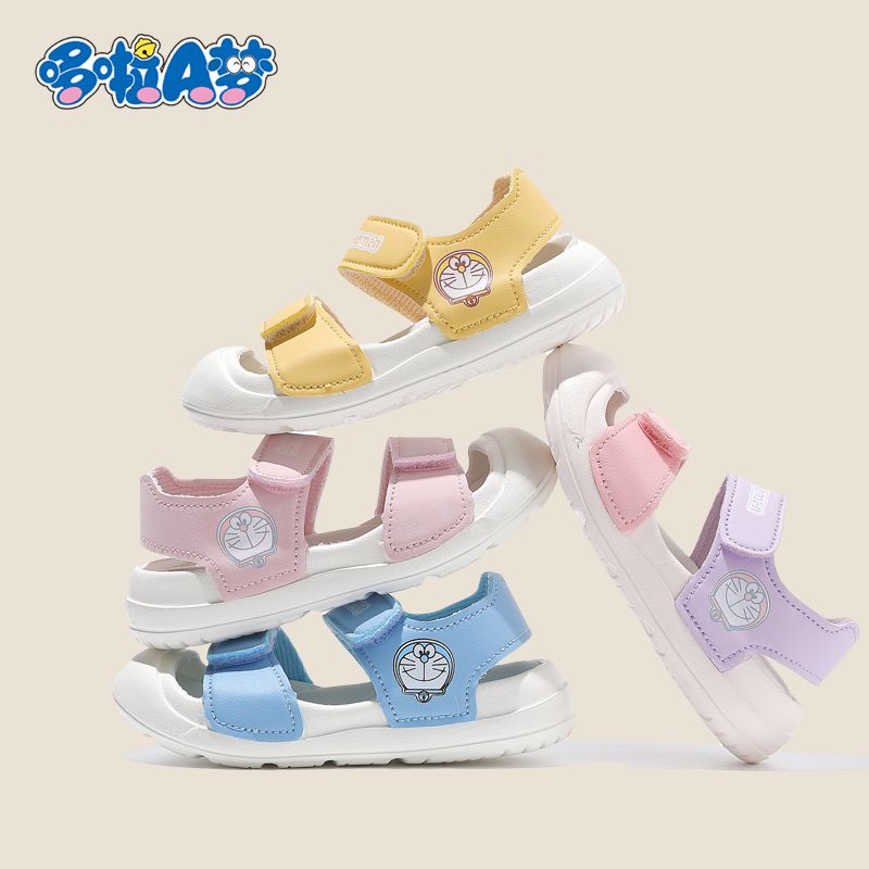 Giày Sandal Bít Mũi Đế Mềm Thoáng Khí Chống Đá Thời Trang Mùa Hè 2023 Cho Bé Trai Gái
