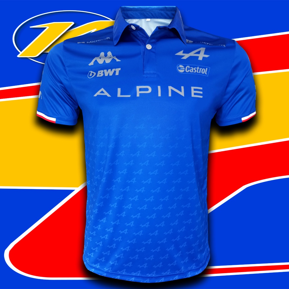 Áo sơ mi Alpine Formula 1 / Áo thun Baju Microfiber Jersi / Áo thun Baju Jersey / Áo thun Jersey
